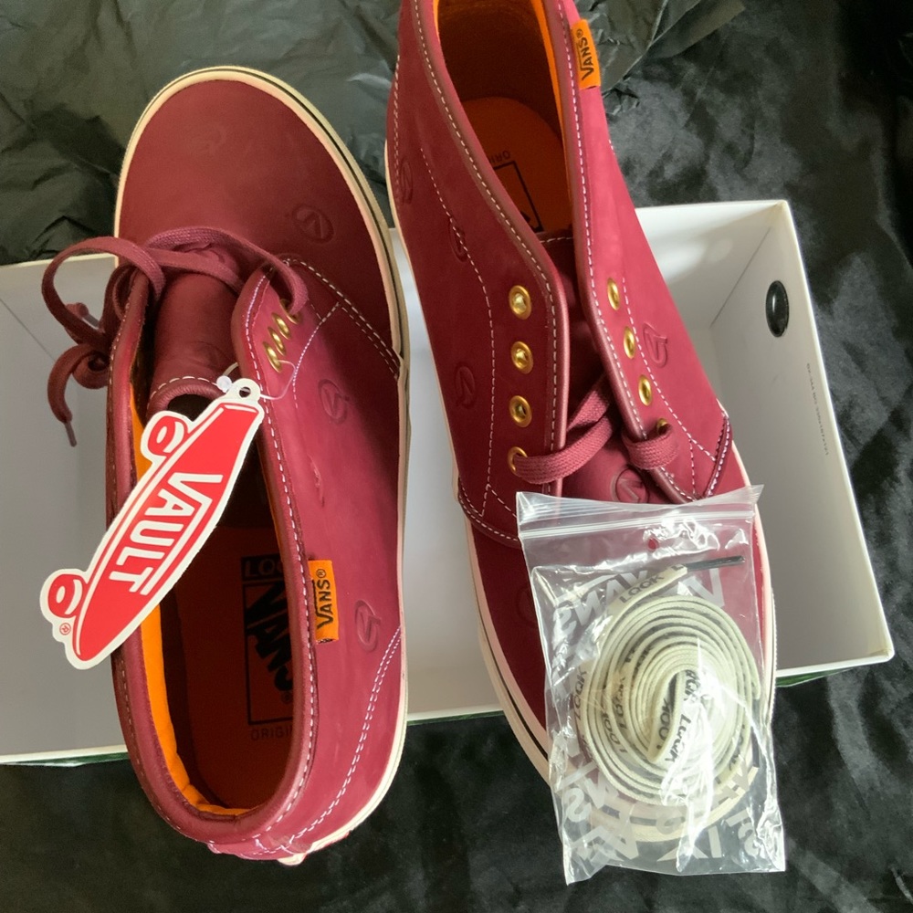 VANS  X LQQK Og Chukka Boot Lx CircleV/Burgandy  Men’s Size 10